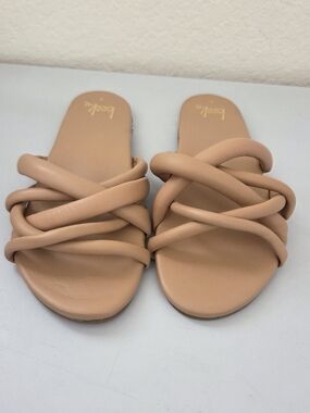 Beek Knotted Leather Slide Sandals